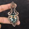 Кулон из яшмы Камбаба, кулон из медной проволоки, кулон из натурального драгоценного камня, ювелирные изделия ручной работы, кулон в стиле бохо, уникальные медные украшения, свадебный подарок