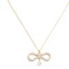 Dior Bow Pendant With Silver Crystal And Resin Necklace Women necklace Gold N3125WOMCY-D03S