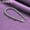 CHSHINE Fine 925 Sterling Silver Geometry Bracelet for Women Wedding Bead Chain Fashion Jewelry