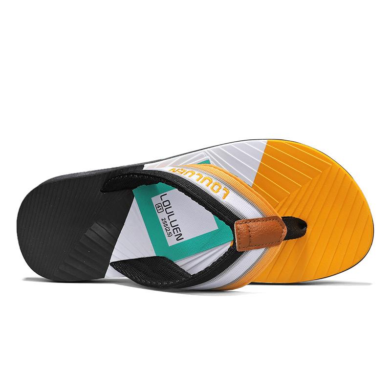 Модные высококачественные летние пляжные шлепанцы Модные мужские шлепанцы Мужские повседневные дышащие нескользящие пляжные тапочки Мужские летние уличные