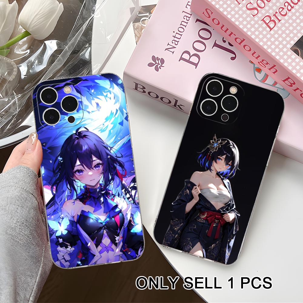 Прозрачный чехол HSR Seele из ТПУ для iPhone 17 16 15 14 13 12 11 X XR XS Air Pro Max Plus Mini, цветная крышка