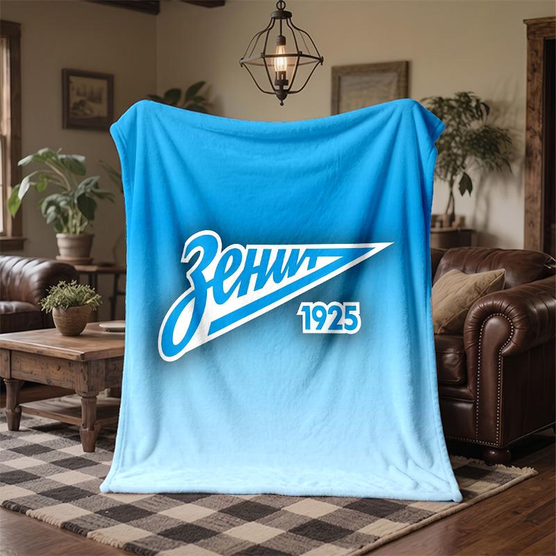 FC Zenit Saint Petersburg Print Flannel Blanket Soft Warm Sofa Bed Throw Blanket For Home Office Bedroom