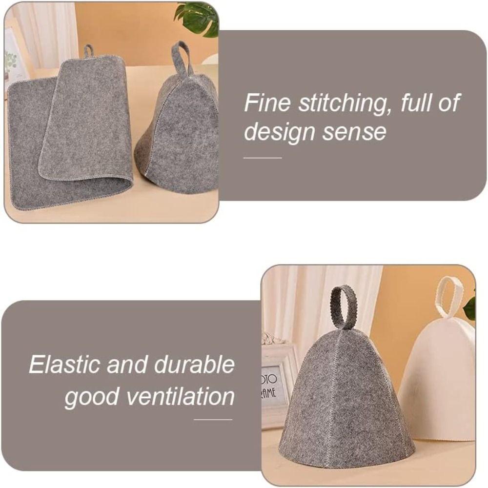 Защита головы для паровой бани, фетровая шапочка для душа, шапочка для сауны, антитепловая шапочка, фетровая шерстяная шапочка