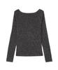 Natural Beauty Basics Black Lamelli Boat Neck Sweater Women's
