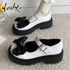 2024 Mary Janes женские туфли на платформе кожаные туфли-лодочки в корейском стиле с бабочкой, сапоги Kawaii для косплея, мода весна-осень