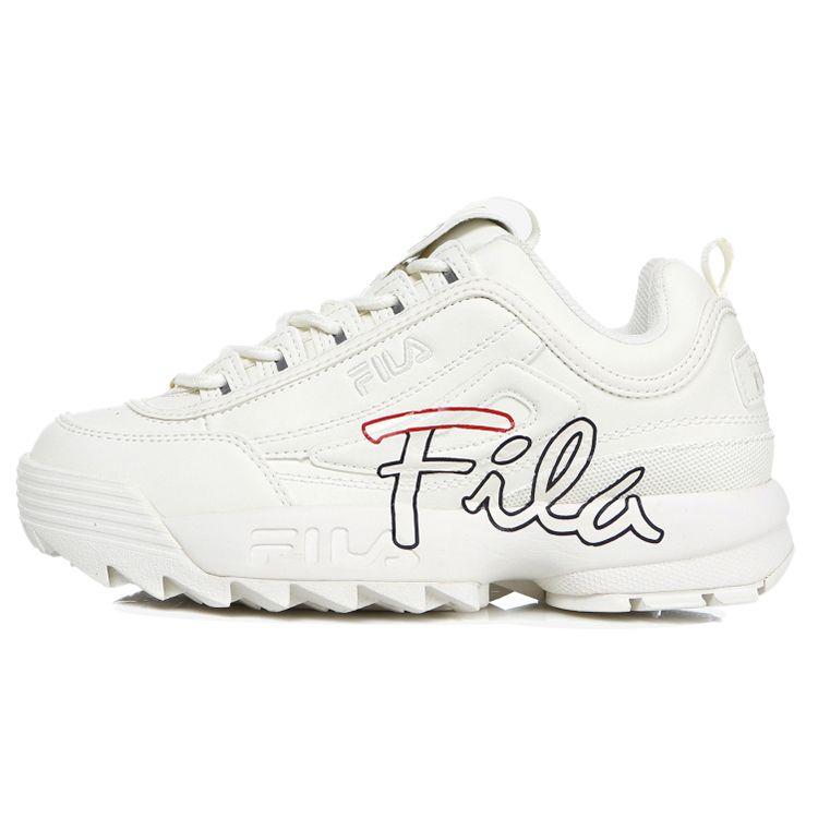 Fila Disruptor 2 Ткань Синтетическая кожа Удобные Низкие Кроссовки для Папы Унисекс кроссовки Крем 1FM00863_113