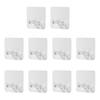 10/20Pcs Wall Mounted Storage Hooks Cord Holder Transparent Easy To Install Adhesive Cable Management Hanger Hooks