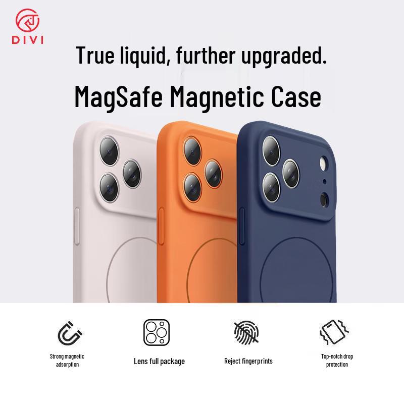 DIVI Магнитный Защитный Чехол из Жидкого Силикона для iPhone 17 Pro