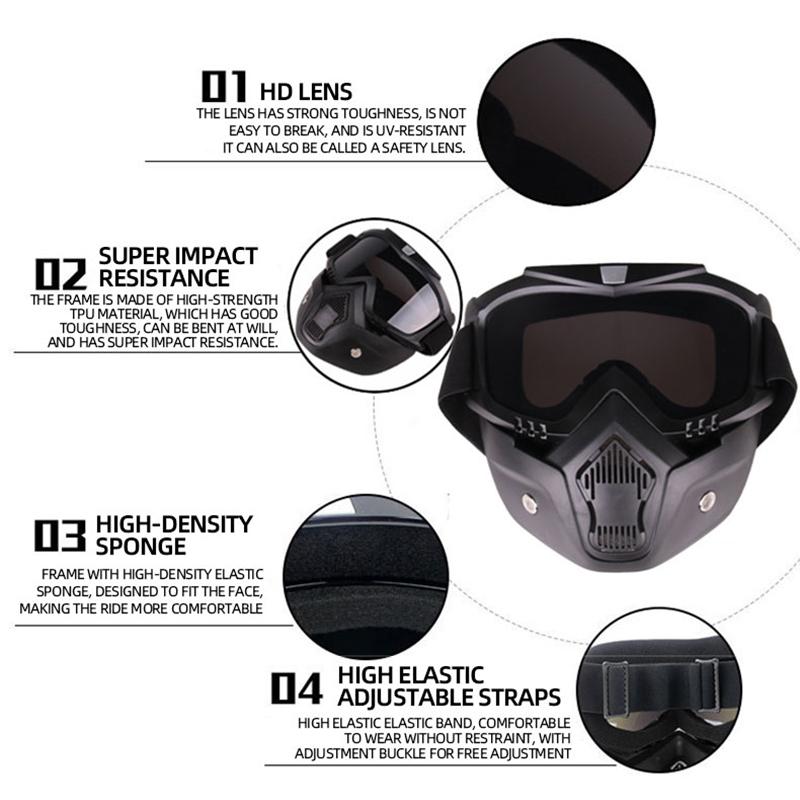 Очки для мотокросса, ветрозащитные очки для езды на велосипеде, катания на лыжах, очки с маской, защита от ультрафиолета, солнцезащитные очки для мотоциклистов, маски