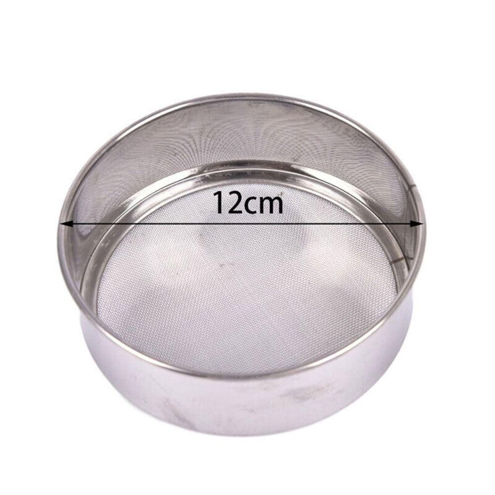 Round Kitchen Mesh Flour Sifter Stainless Steel Strainer Sifters Durable Sugar Filter Mesh