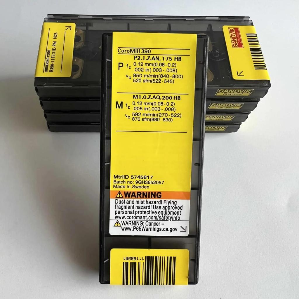 Original Sandvik / R390-11T331E-PM 1025 / Carbide CNC Blade 10 Pieces