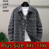 Men's Plus Size Padded Thickened Casual Loose Fatty Jacket 4XL-11XL