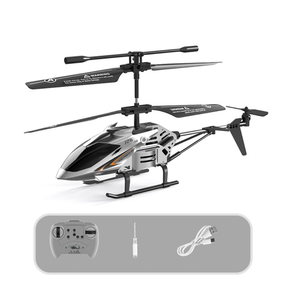 Silver Red Pink RC Helicopters Metal Alloy Flying Helicopter Toy Mini Drone Children's Day Gifts