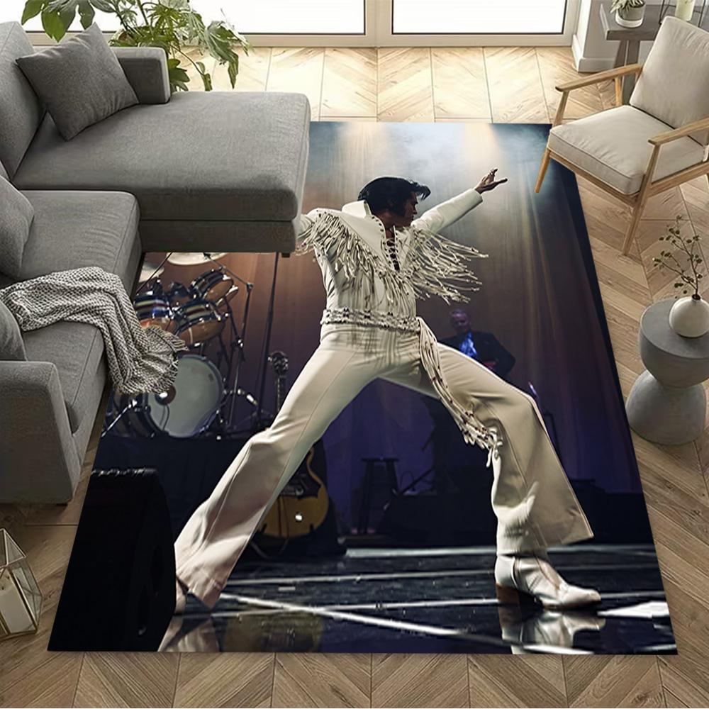 Elvis Presley's Iconic Style Floor Rug Office Rug Design for Foyer Decorate room Living Rooms Hallway Antislip Carpet Decorate Offices
