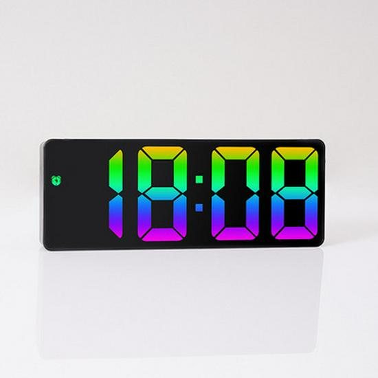 Large Screen Dual-Use Wall Clock with Temperature and Alarm Functions for Living Room (Model 6638)