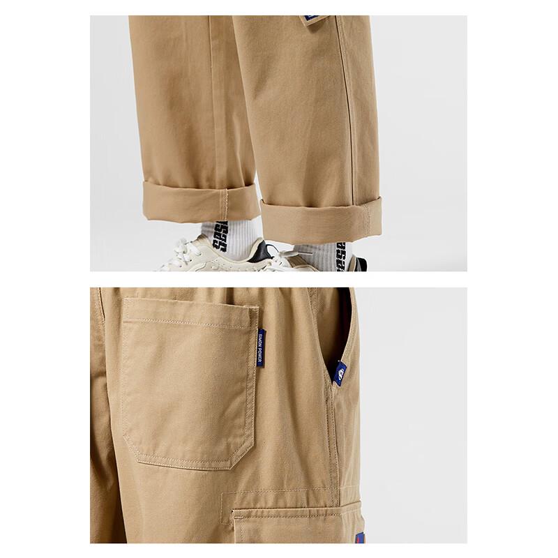 JEEP SPIRIT Men's Casual High Street Straight-Leg Cargo Pants