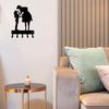 Wall Mounted Hook Up Romantic Couple Key Rack Hanger Metal Pendant Wall Art Home Hook for Wall Iron Art Coat Hanger Key Holder