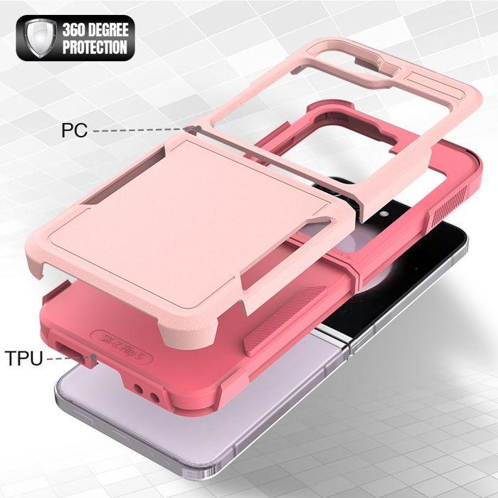 Coque de Protection - BOOLING - pour Samsung Galaxy Z Flip 7 FE - Antichoc - Rose - Rigide Ultra Résistant