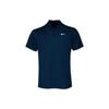 Solid Color Polo Neck Slim Fit Short Sleeve Polo Shirt Men Tops Blue DH0823-451