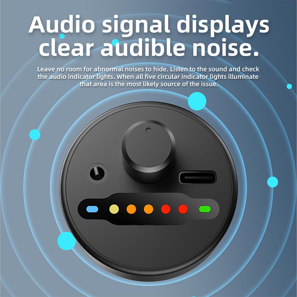 Water Mains Leak Detector Underground Pipe Leak Monitor Portable Type-C Leak Detector kit with Headphones for Indoor and Outdoor