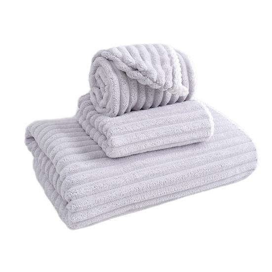 3Pcs/Set Absorbent Bath Towel Large Coral Velvet Bath Wrap Towel Hair Hat Set Lint-Free Shower Drying Wrap for Bathroom Gym Beach Travel