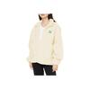 Puma Solid Color Logo Embroidered Faux Shearling Jacket Women Jacket Pure-White 539954-65