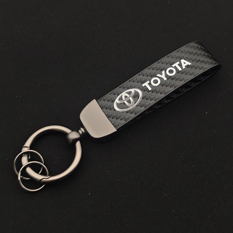 Металлический кожаный брелок для ключей Автомобильный брелок для Toyota TRD Yaris Rav4 CHR Yaris Prius Avensis Corolla Camry Highlander Hilux Land Cruiser