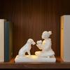 3D-печатная скульптура собаки и хозяина Статуя собаки и хозяина Настольная фигурка животного