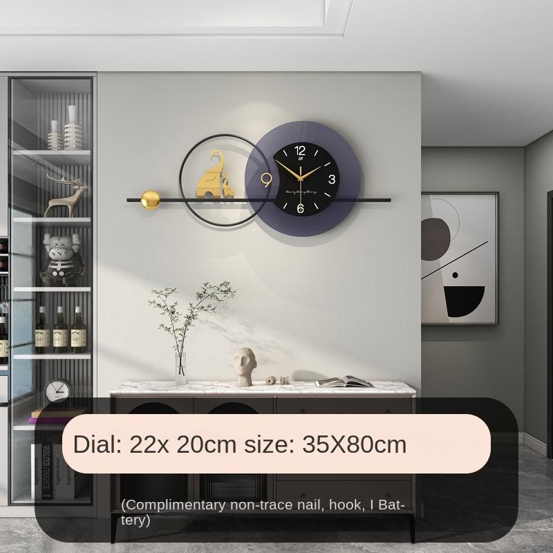 Clock Living Room High-end Modern Light Luxury Home Punch-free Clock Wall Hanging Fashion Simple Creative Decorative Wall Clock