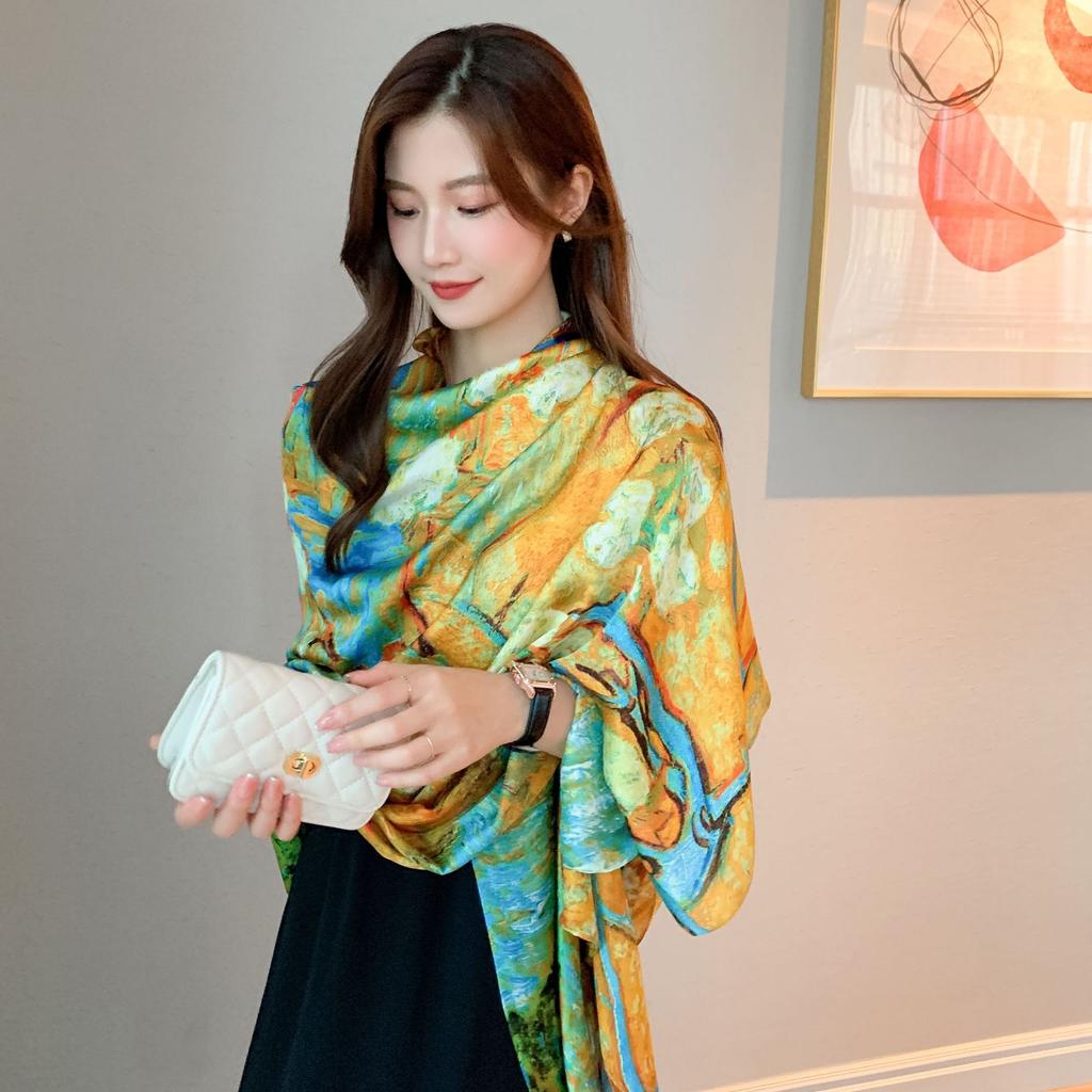 Elegant Ladies Air-conditioning Room Large Shawl Seaside Holiday Sunscreen Sarongs