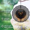 Metal Owl Wind Chime Rotating Hook Abstract Art Design Durable Reflective Outdoor Indoor Decor Garden Patio Home Gift Bird Decor