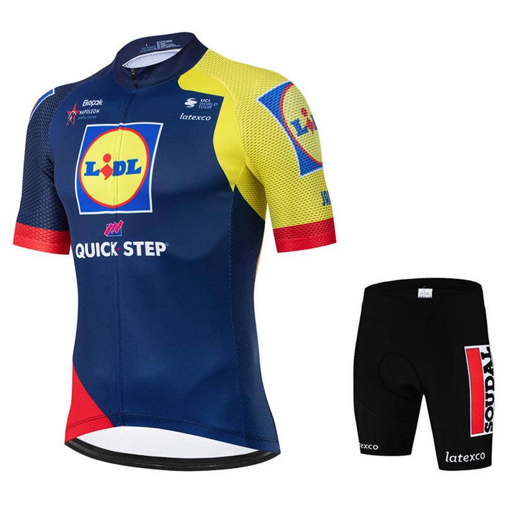 Комплект летней велосипедной формы Soudal Quick Step Team, дышащая мужская одежда для МТБ, велоформа, костюм