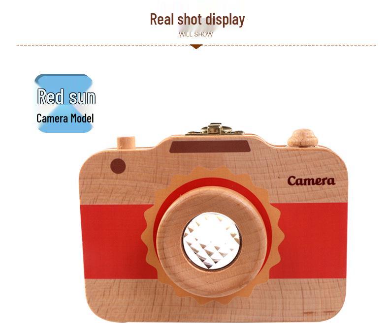 Wooden Baby Tooth & Lanugo Preservation Box - Children's Camera Design