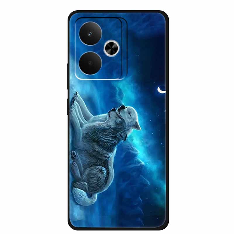 Для телефона Realme GT 7 T 7T Чехол Модные Фото Черный Силикон Мягкая Задняя Крышка Чехол Для Realme GT 7T GT7 7 T Чехол GT7T Coque Capa