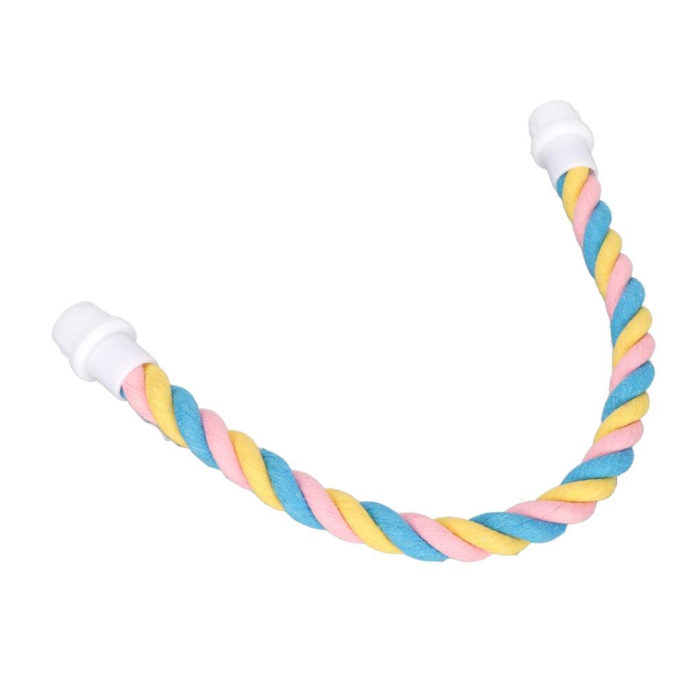 Comfortable Grip Bird Rope Perch Colorful Design Bendy Cotton Perch For Parrots