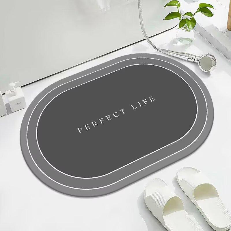 Коврик для пола в туалет, ванная комната, нескользящий, впитывающий, туалет, прочный, у двери, туалет, диатомовая грязь, быстросохнущий, коврик для ног, ковер, ванная комната