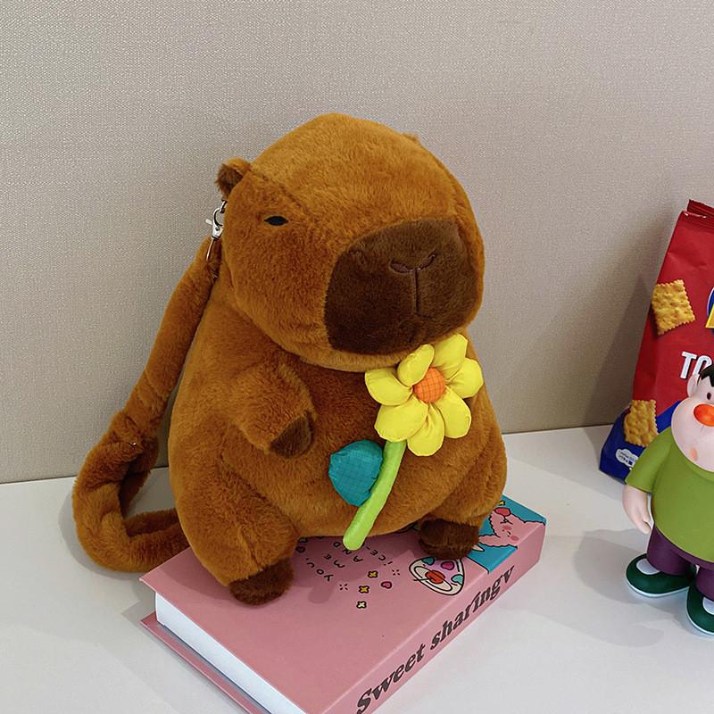 Желтая Капибара Кролик Цветок Бургер Плюшевый Рюкзак Животное Подарочная Сумка Кукла