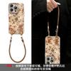 Подходит для чехла на мобильный телефон Apple 17promax iphone15 с розовой камелией, куклой, ремешком 16, ретро-узором 'лед'