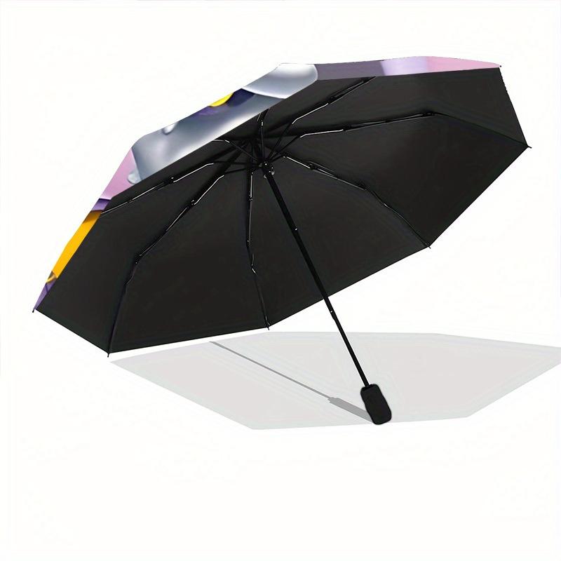 1pc Daisy Duck Automatic Folding Umbrella, 8-Rib Portable & Foldable Design, All-Season Use, Highqualityy0722085