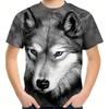 Kids T Shirt Wolf 3D Print Boy's T-shirt Casual Pullover Short Sleeve Breathable Comfortable T-shirt for Boy Summer Top