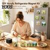 Магнитный набор фоторамок 10/20/50 шт. Набор магнитов для холодильника DIY, Прозрачный акрил с клейкой основой, Изготовление индивидуальных фотографий для поделок