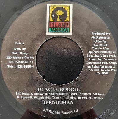 7-дюймовая пластинка BEENIE MAN - Dungle Boogie НИКАКОЙ Island Ямайка Ямайка Регги, Ска и Даб Б/У