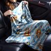 Bluey Theme Printed Blanket - Perfect for Couch, Bed, Travel & Outdoor Use | Machine Washable, Cozy & Durable.
