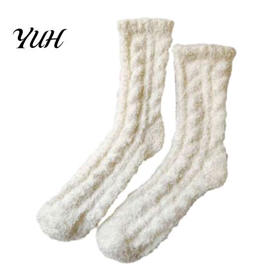 Comfortable Bed Socks for Sleeping Thickened Plush Women, Thermal Sleep Socks, Coral Fleece Warm Non Slip House Winter Soft Floor Autumn Cold Weather