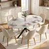 Extendable Dining Table for 4–6 People, Kitchen Table in Industrial Look with Spider Leg, Grey