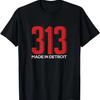 313 Сделано в Детройте Центр Мотаун Мотор Сити Футболка