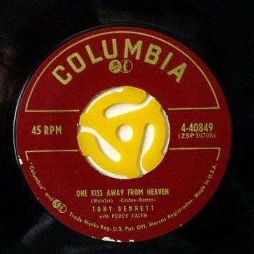 7inch Record TONY BENNETT PERCY FAITH One Kiss Away From Heaven 440849 COLUMBIA 1957 US Pop Used