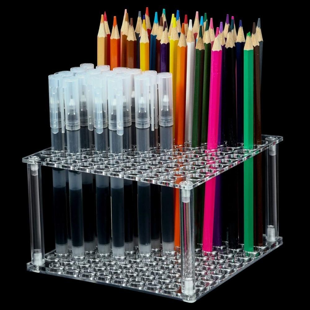 Clear Pen Display Stand Transparent Marker Stand Practical Pencil Organizer Home Storage