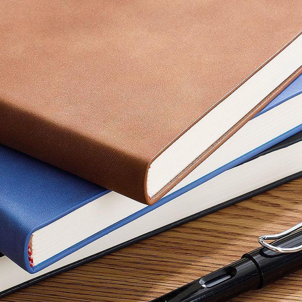 B5 Soft Leather Student Subject Notebook, Work Meeting Record Book, Business Notepad, Drawing Book, Mind Map, Grid/lined Blank Pages