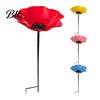 Bee Watering Station Garden Metal Flower Stake Decorative Bird Bath Ground Insert Butterfly Drinking Bowl for Backyard Pollinators Wild Birds